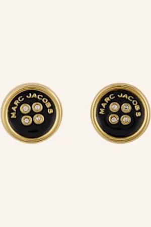 Marc Jacobs Kolczyk Na Sztyft The Button Stud Earrings schwarz