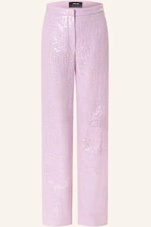 Marc Cain Spodnie Marlena Wukari Z Lnem I Cekinami rosa