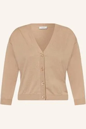 PESERICO SIGN Kardigan Z Rękawami 3/4 beige