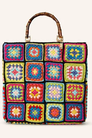 La Milanesa Torba Shopper Crochet Large schwarz