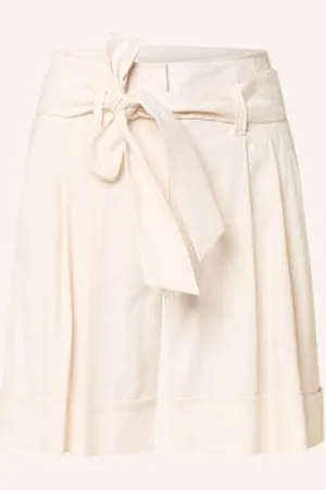 Marc Cain Szorty Warangal Z Lnem beige