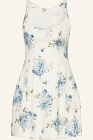 FAITHFULL THE BRAND Sukienka Koktajlowa Sanne Z Lnu blau