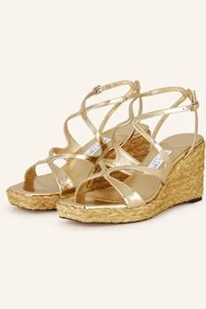 Jimmy Choo Sandały Na Platformie Ayla 85 gold