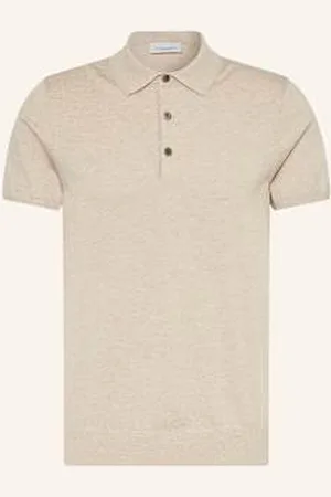 Profuomo Koszulka Polo Z Dzianiny beige