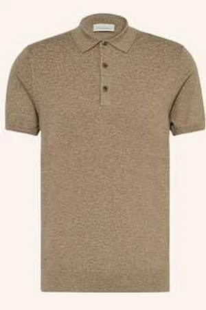 Profuomo Koszulka Polo Z Dzianiny braun