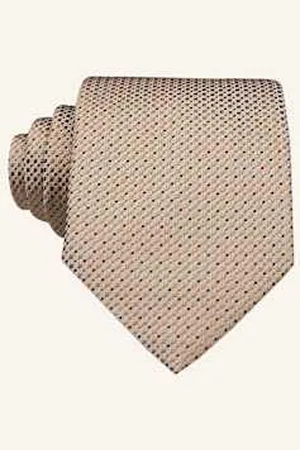 HUGO BOSS Krawat H-Tie 7 Z Dodatkiem Jedwabiu beige