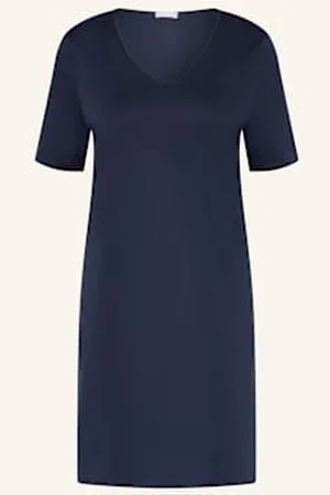 Hanro Koszula Nocna Cotton Silk blau