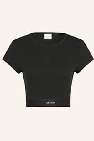 Calvin Klein Koszulka Rekreacyjna Cotton Strtech Rib schwarz