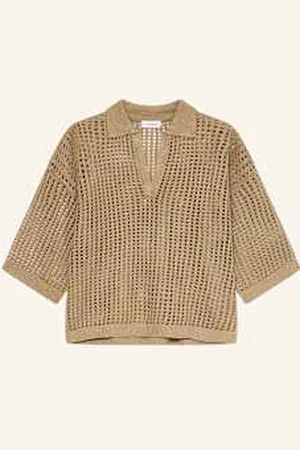 DARLING HARBOUR Sweter Z Lnu beige