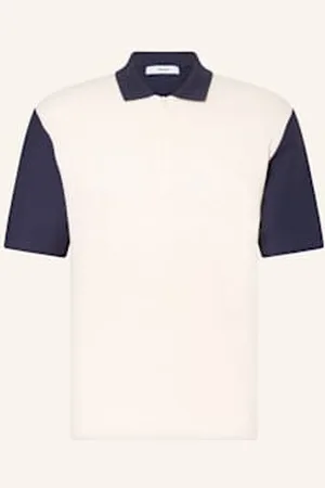 Palmes Koszulka Polo Textured Zip Polo blau