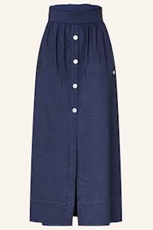 Claudie Pierlot Spódnica Z Dodatkiem Lnu blau
