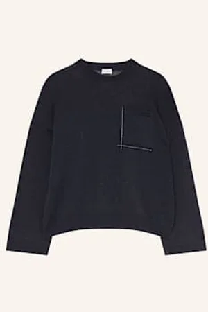 Brunello Cucinelli Sweter Z Lnu blau