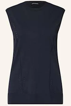 Armani Exchange Top Z Dzianiny blau
