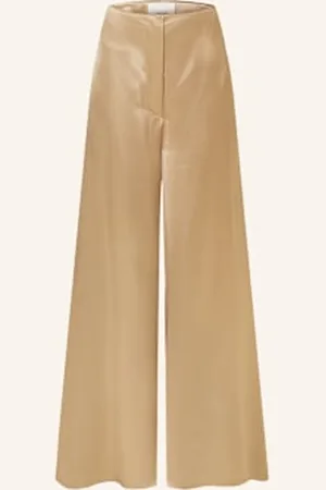 Nanushka Spodnie Marlena Zaniah Z Satyny beige