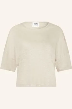 Drykorn Sweter Kusia Z Lnu Z Rękawami 3/4 beige