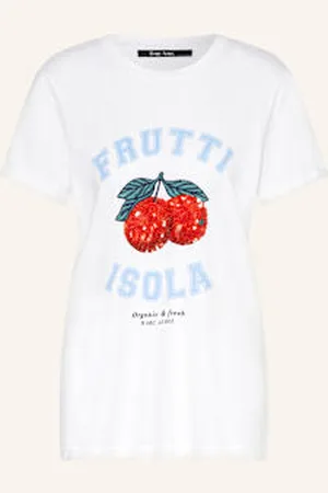 Marc Aurel T-Shirt Z Cekinami weiss