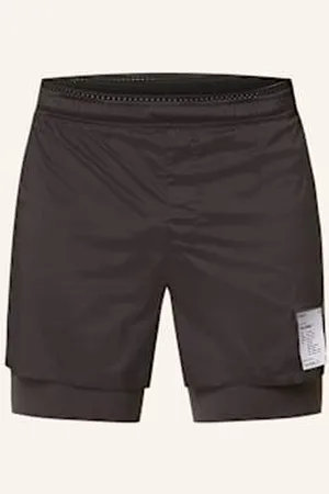SATISFY Szorty Do Biegania 2 W 1 Techsilk™ 8" schwarz