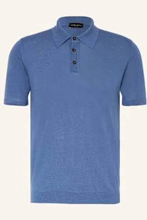 Roberto Collina Koszulka Polo Z Dzianiny blau