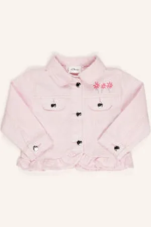 s.Oliver Kurtka Jeansowa Z Wolantami rosa