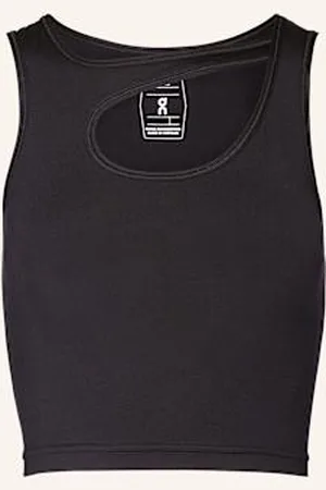 On Running Krótki Top Studio Cut Out schwarz