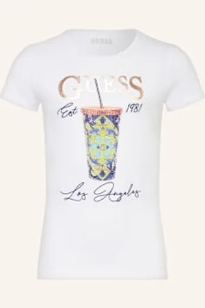 Guess T-Shirt Z Cekinami weiss