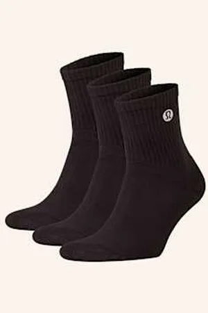 Lululemon Skarpety Sportowe Daily Essential, 3 Pary schwarz