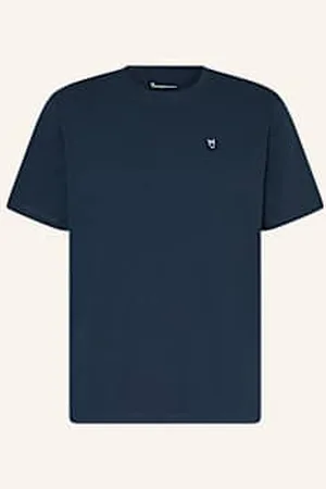 Knowledge Cotton Apparal T-Shirt Loke blau