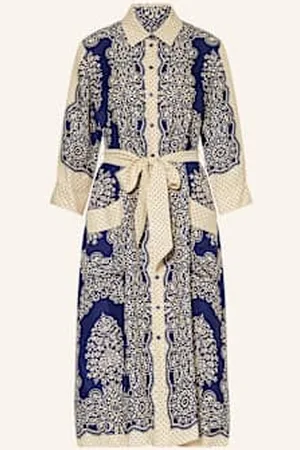 Claudie Pierlot Sukienka Koszulowa Z Satyny Z Rękawami 3/4 blau