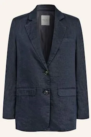 Part Two Blezer Z Lnu blau