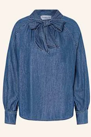 MARELLA Bluzka Z Wiązaniem Pod Szyją W Stylu Jeansowym blau