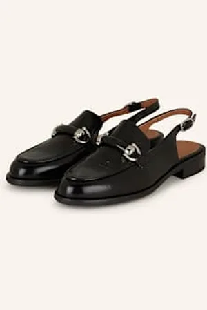 Billi Bi Loafersy Z Odkrytą Piętą schwarz