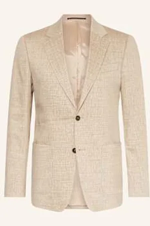 Tiger of Sweden Marynarka Garniturowa Justin P Regular Fit Z Lnem beige