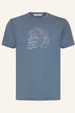 Icebreaker T-Shirt 150 Tech-Lite™ Iii Van Camp Z Wełny Merino blau