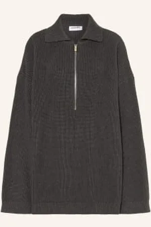 Black Palms Sweter Typu Troyer Oversized Khala grau