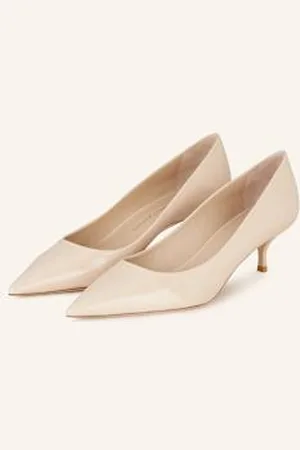 Stuart Weitzman Czółenka Lakierowane Stuart Power 50 beige