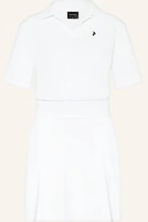 Peak Performance Sukienka Polo Z Dżerseju weiss