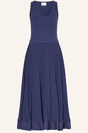 Claudie Pierlot Sukienka Z Mieszanki Materiałów Z Plisami blau
