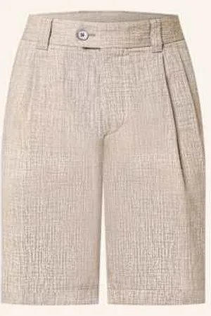 Windsor Szorty Schio Modern Fit Z Lnem braun