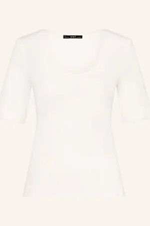 Oui T-Shirt Z Rękawem 3/4 weiss