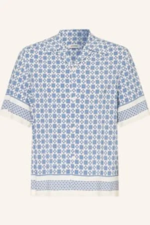 Sandro Koszula Z Klapami Slim Fit Z Satyny blau