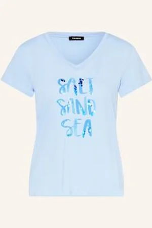 More & More T-Shirt Z Cekinami blau