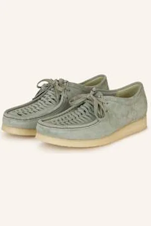 Clarks Buty Sznurowane Wallabee Weave gruen
