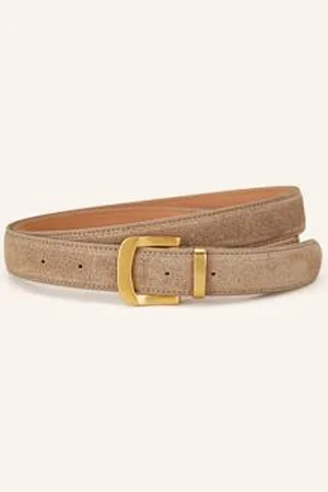 Agnona Pasek Skórzany beige
