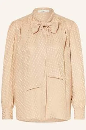 Chloé Bluzka Jedwabna Z Kokardą beige