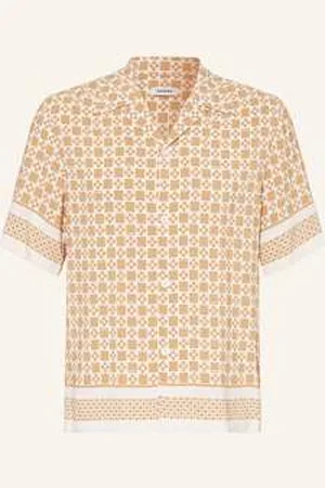 Sandro Koszula Z Klapami Slim Fit Z Satyny orange