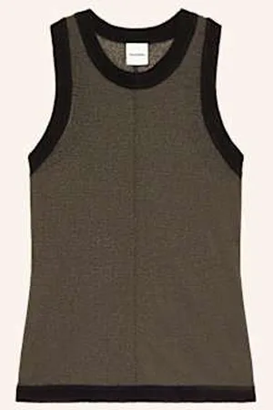 Nanushka Top Denalie Z Mieszanki Materiałów schwarz