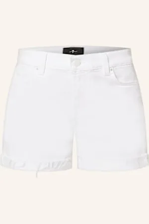7 for all Mankind Szorty Jeansowe weiss