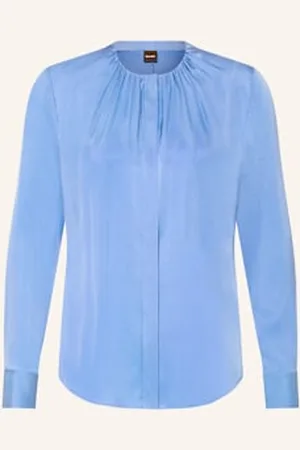 HUGO BOSS Bluzka Jedwabna Banorah blau