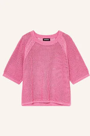 REPEAT cashmere Dzianinowa Koszulka pink