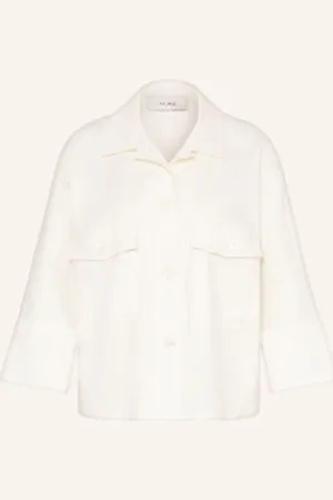 More Overjacket Z Dodatkiem Lnu I Rękawami 3/4 weiss